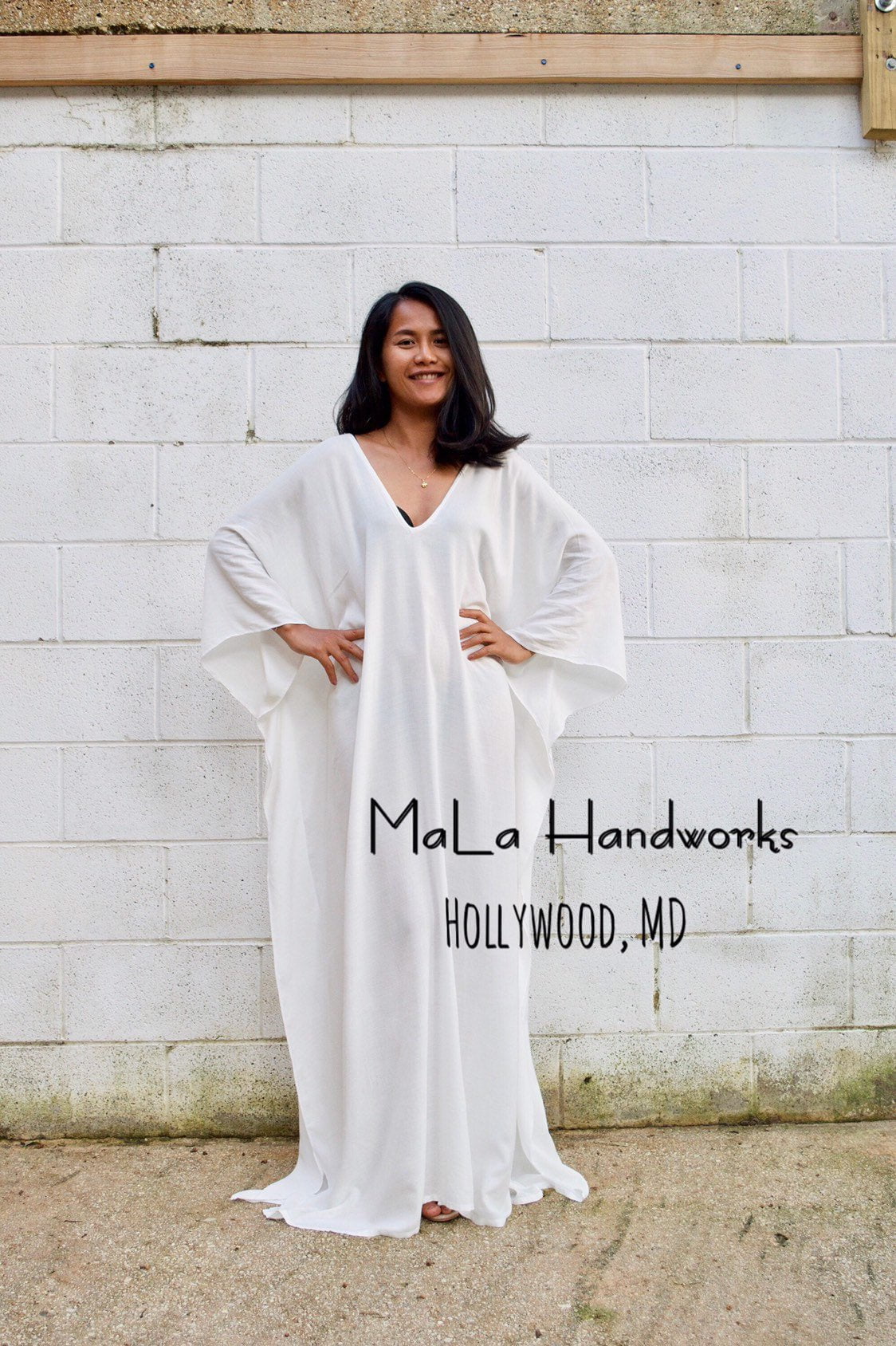 MALA handworks Mala Kaftan in White