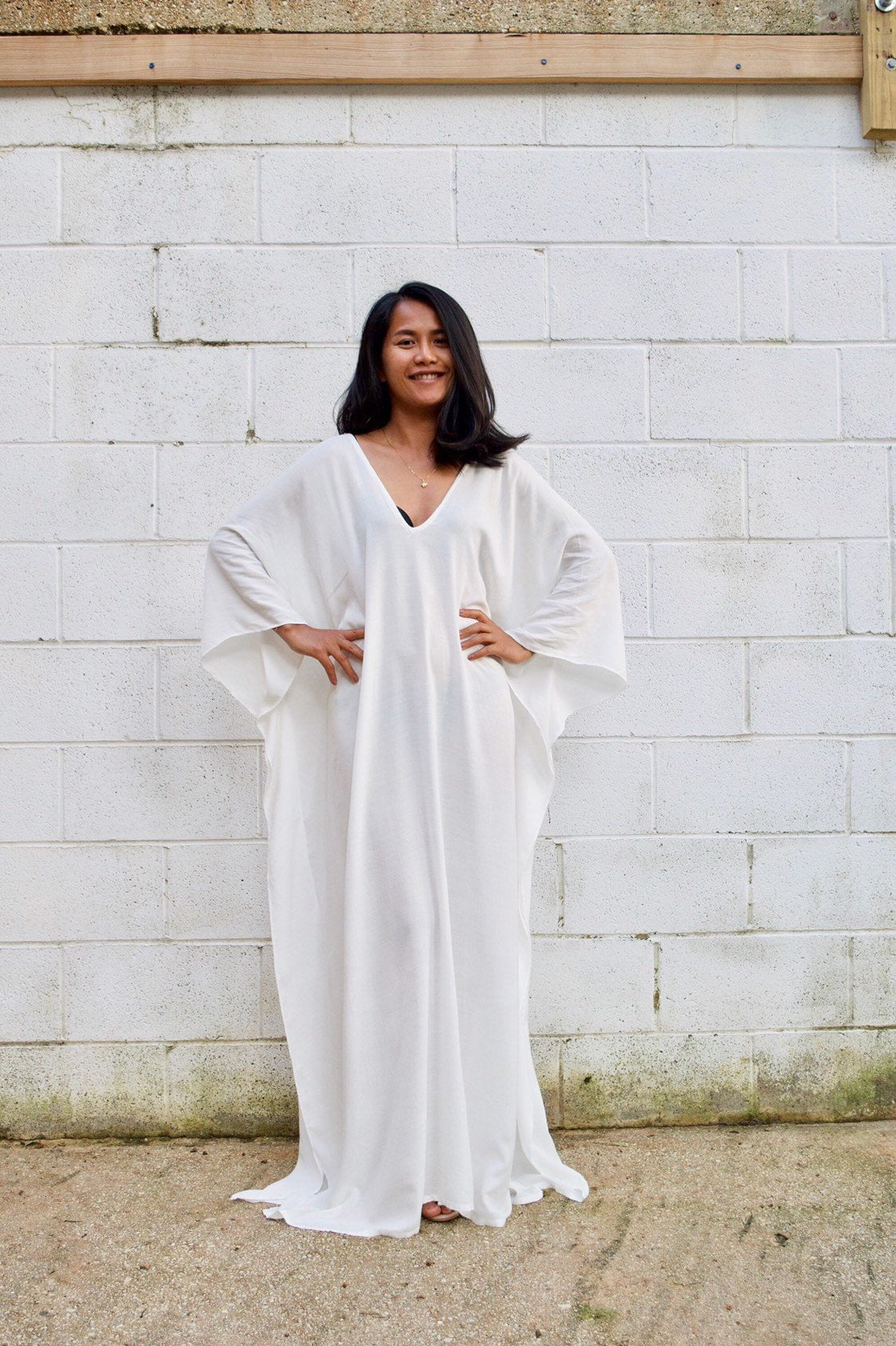 MALA handworks Mala Kaftan in White
