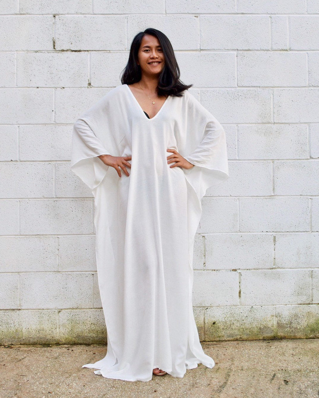 MALA handworks Mala Kaftan in White