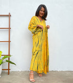 MALA handworks Mala Kaftan in Yellow and Black Tie Dye