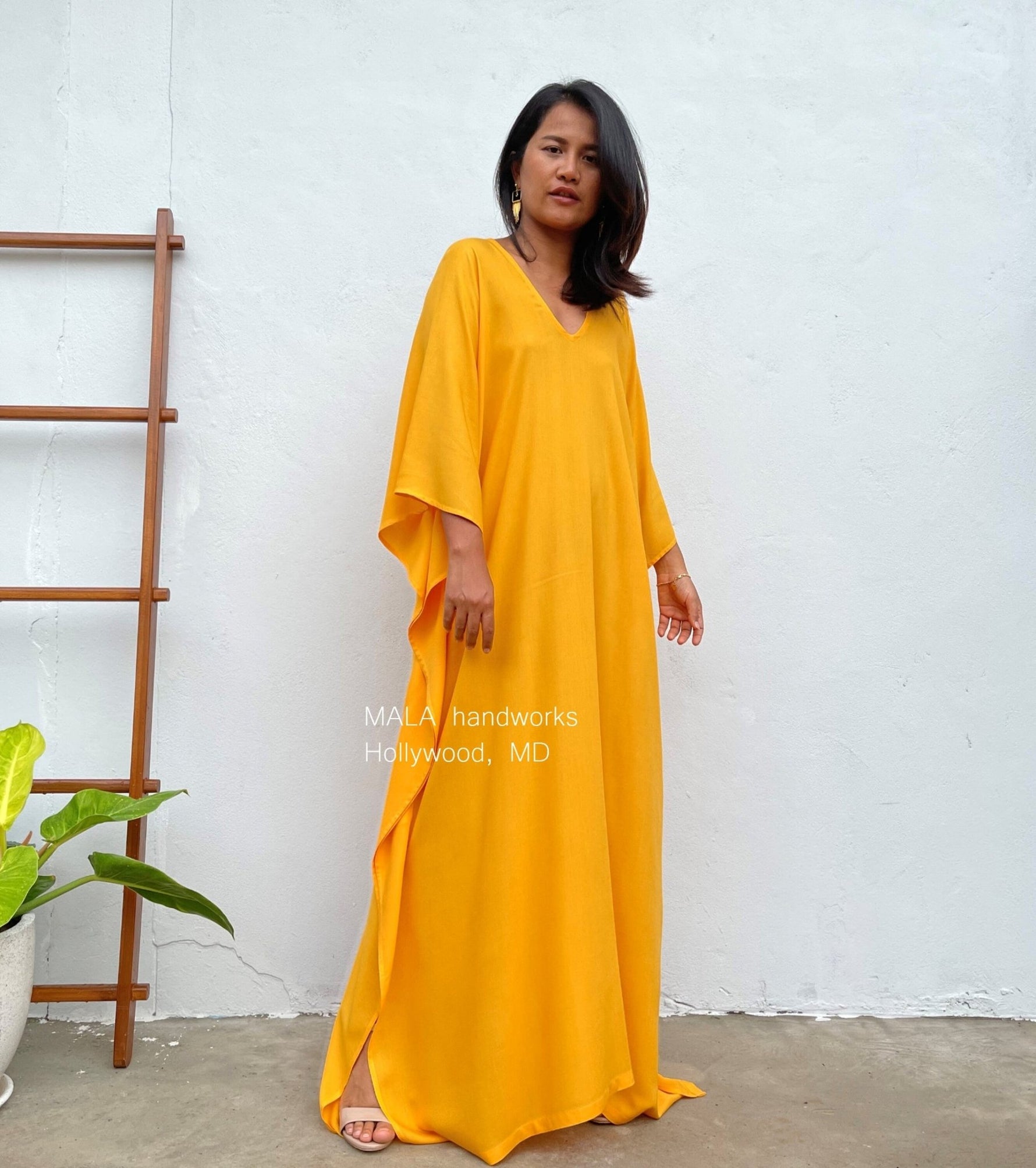 MALA handworks  Mala Kaftan in Yellow