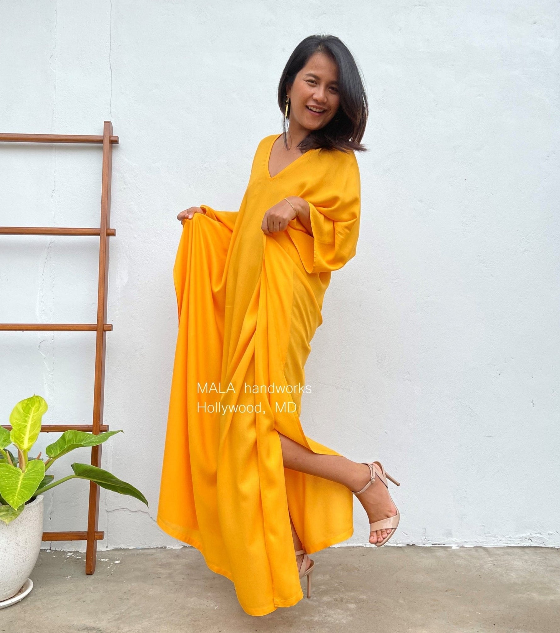 MALA handworks  Mala Kaftan in Yellow