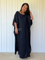 MALA handworks  Mia Boat Neck Kaftan in Black