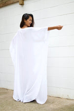 MALA handworks  Mia Boat Neck Kaftan in White