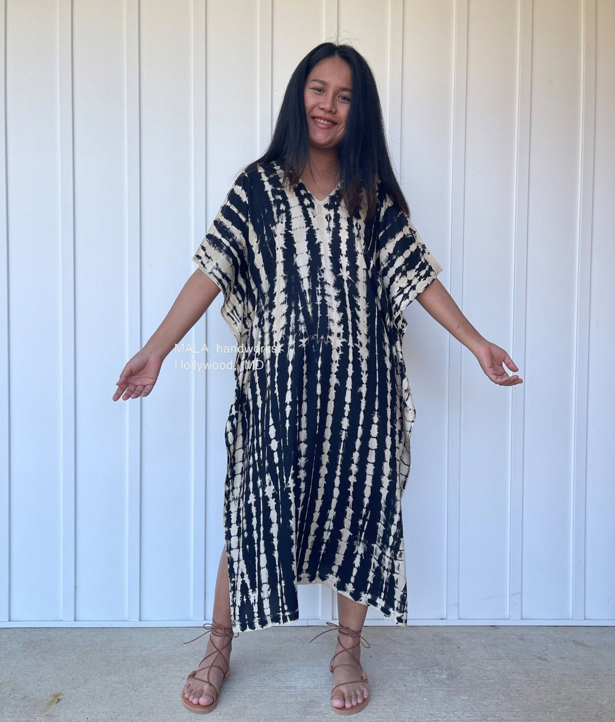 MALA handworks  Nora Kaftan in Black Tie Dye