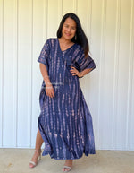 MALA handworks  Nora Kaftan in Dark Blue and Purple Tie Dye