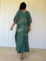 MALA handworks  Nora Kaftan in Green and Black Tie Dye