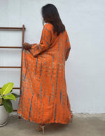 MALA handworks Nora Kaftan in Orange and Blue Tie Dye