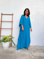 MALA handworks Nora Kaftan in Teal Blue