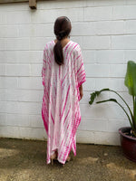 MALA handworks Nora Kaftan in White and Pink Tie Dye
