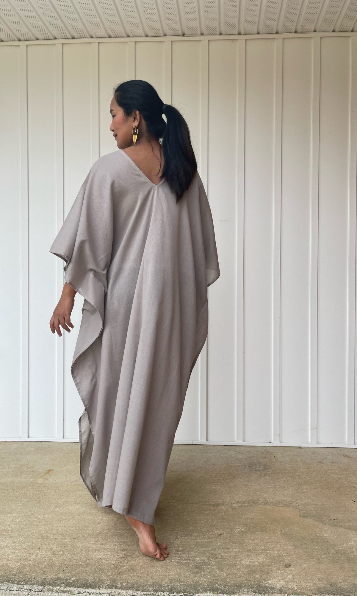 MALA handworks Olena semi sheer Kaftan in Earthy Brown