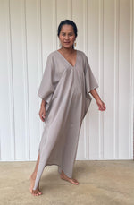 MALA handworks Olena semi sheer Kaftan in Earthy Brown