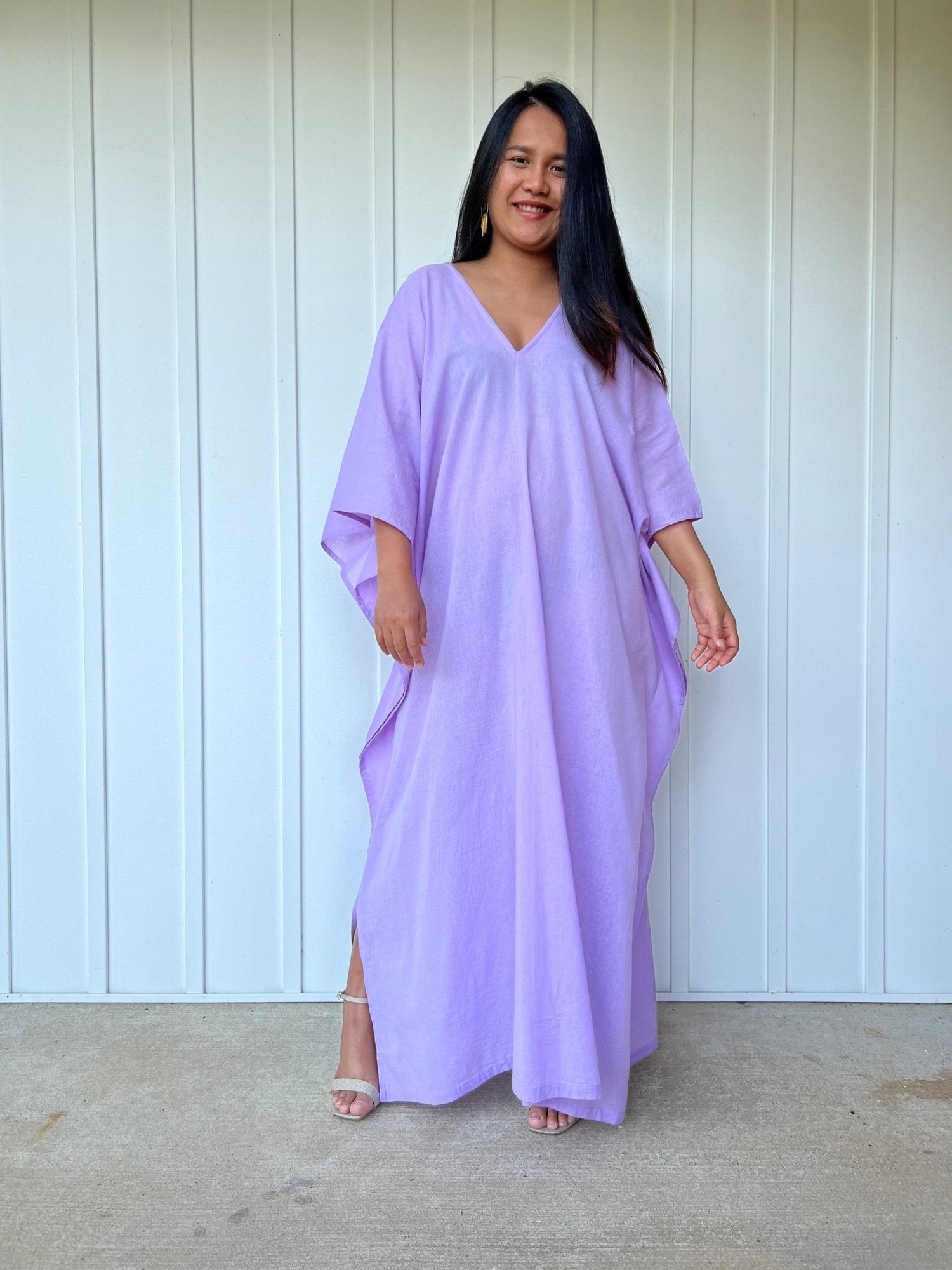 MALA handworks  Olena semi sheer Kaftan in Light Purple
