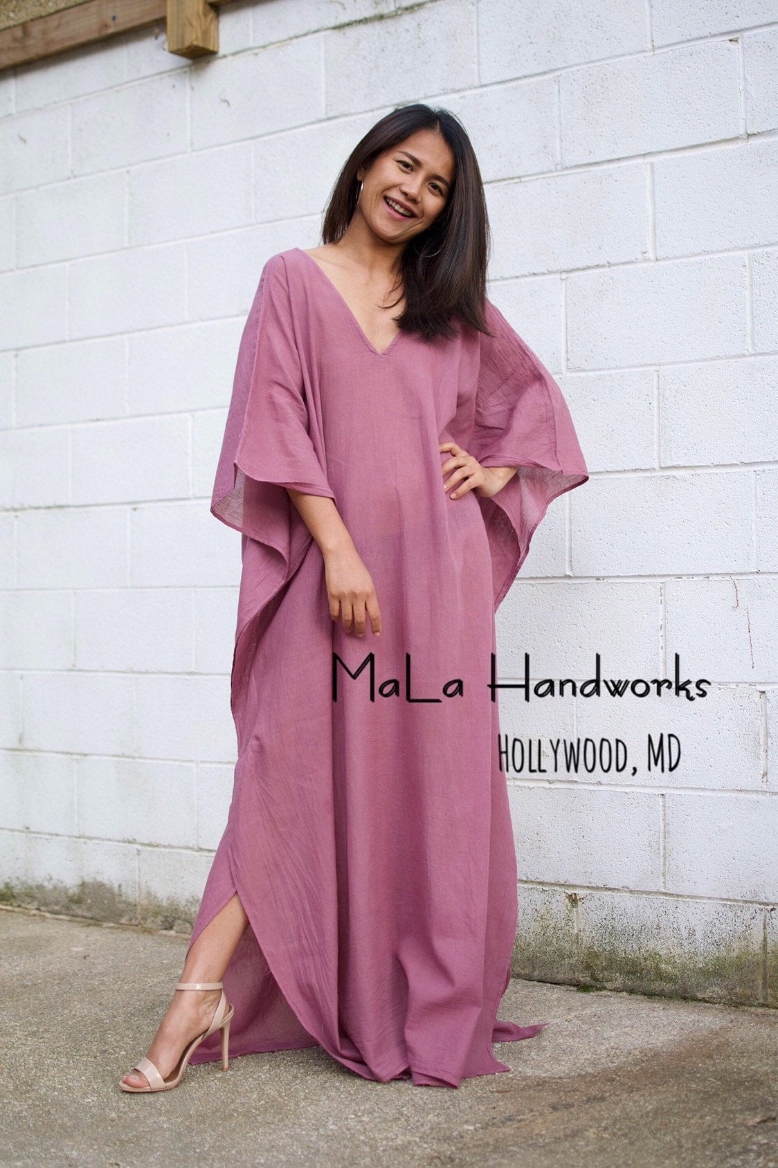 MALA handworks  Olena semi sheer Kaftan in Lilac