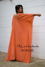 MALA handworks  Olena semi sheer Kaftan in Orange