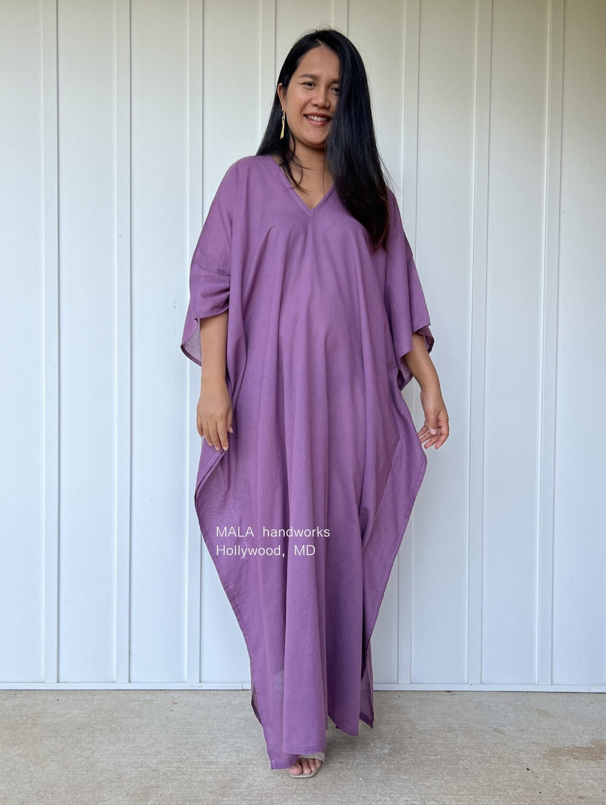 MALA handworks  Olena semi sheer Kaftan in Purple