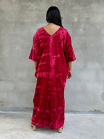 Mala Handworks Olivia Cotton Kaftan in Cherry Tie Dye