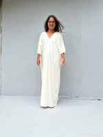 Mala Handworks Olivia Cotton Kaftan in Cream