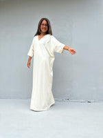 Mala Handworks Olivia Cotton Kaftan in Cream