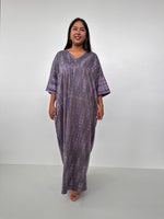 Mala Handworks Olivia Cotton Kaftan in Gray Tie Dye