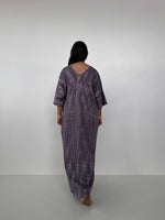 Mala Handworks Olivia Cotton Kaftan in Gray Tie Dye