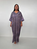 Mala Handworks Olivia Cotton Kaftan in Gray Tie Dye