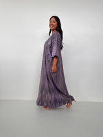 Mala Handworks Olivia Cotton Kaftan in Gray Tie Dye