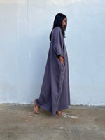 Mala Handworks Olivia Cotton Kaftan in Gray