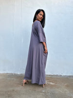 Mala Handworks Olivia Cotton Kaftan in Gray