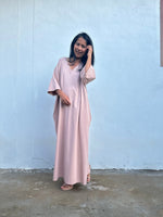 Mala Handworks Olivia Cotton Kaftan in Peach