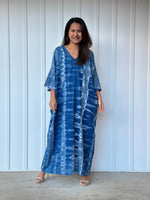 Mala Handworks Olivia Cotton Kaftan in Sapphire Tie Dye