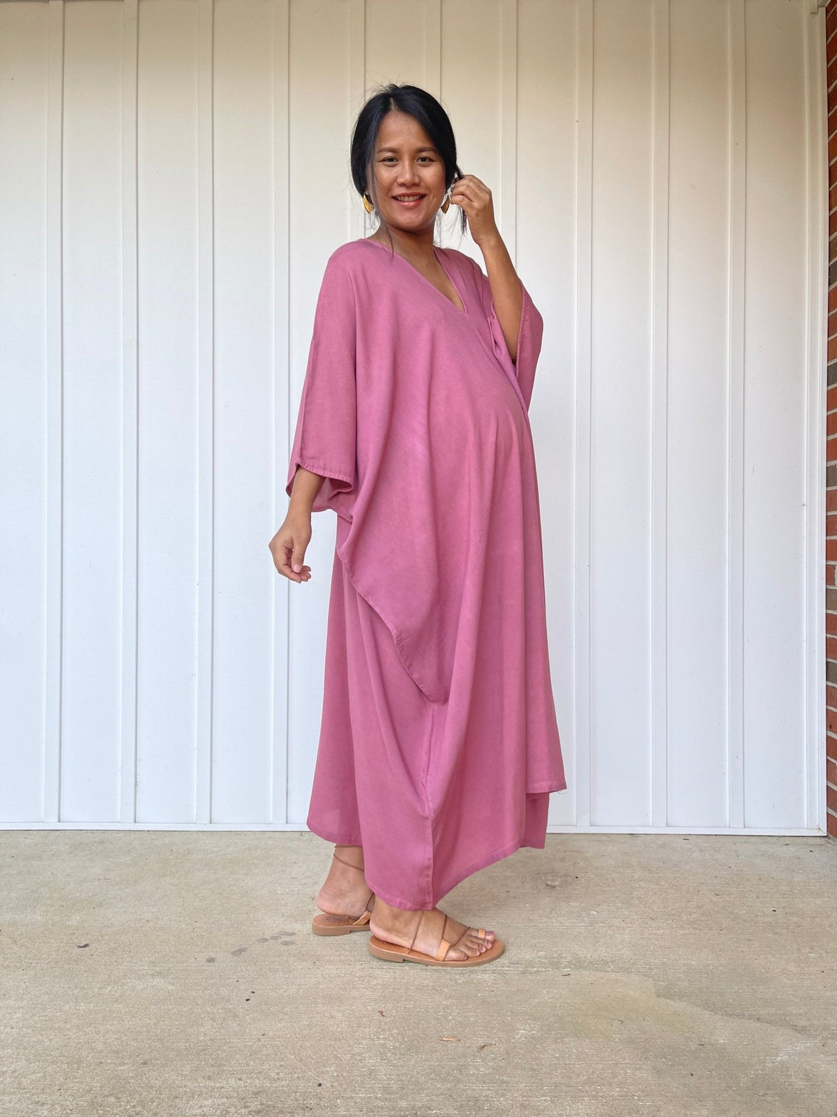 MALA handworks  Ruby Kaftan in Salmon Pink