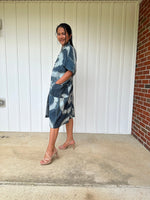 MALA handworks  Uma Hand Painted with Natural Dye Double Gauze Cotton Shirt Dress