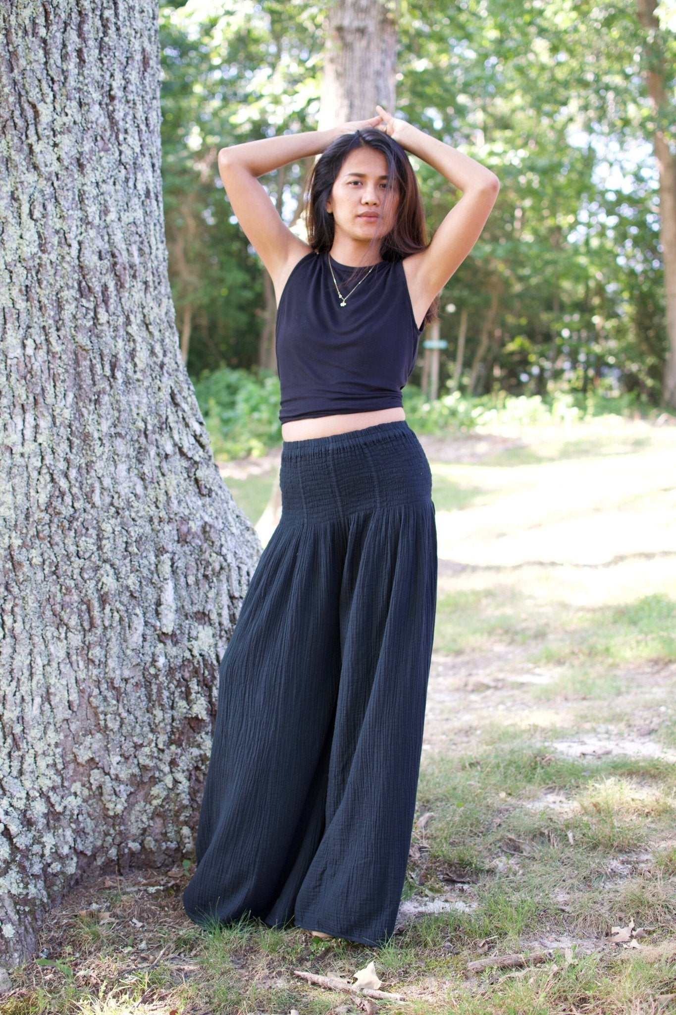 MALA handworks  Veda Wide Leg Pants in Black