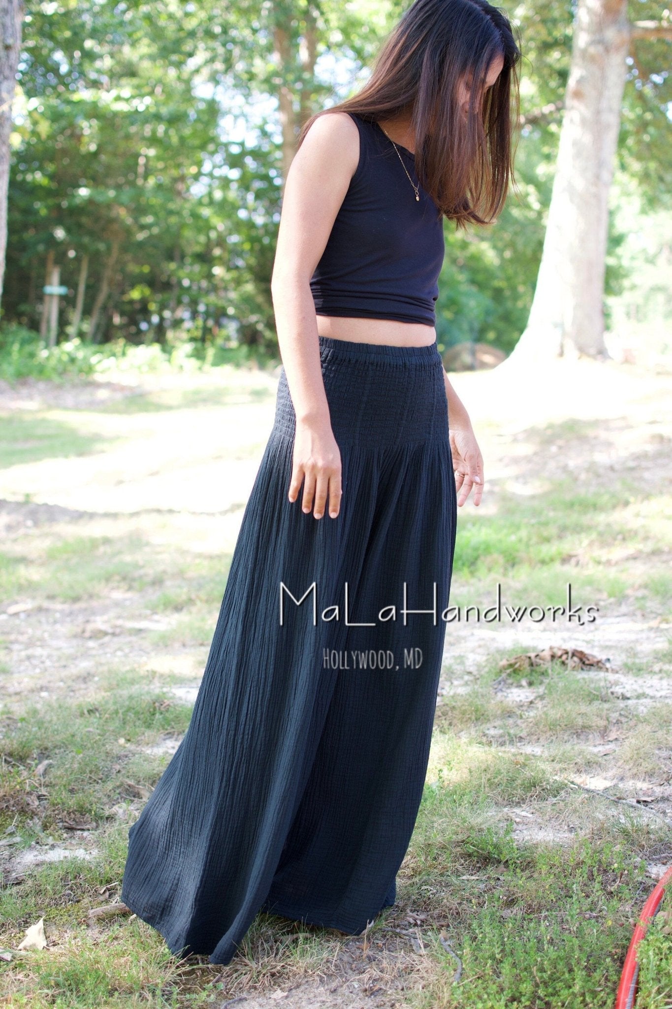 MALA handworks  Veda Wide Leg Pants in Black