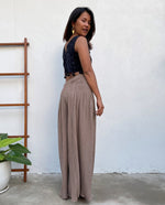 MALA handworks Veda Wide Leg Pants in Earthy Brown