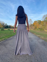 Veda Wide Leg Pants in Earthy Gray - Mala Handworks