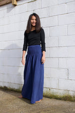 MALA handworks  Veda Wide Leg Pants in Indigo Blue