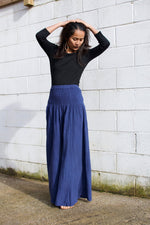 MALA handworks  Veda Wide Leg Pants in Indigo Blue
