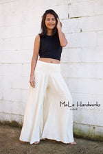MALA handworks Veda Wide Leg Pants in Natural White