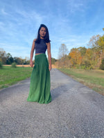 MALA handworks  Veda Wide Leg Pants in Pine Green