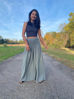 MALA handworks  Veda Wide Leg Pants in Sage Gray