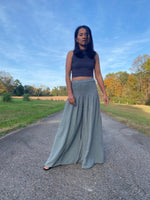 MALA handworks  Veda Wide Leg Pants in Sage Gray