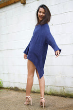 MALA handworks  Xia Long Blouse in Indigo Blue
