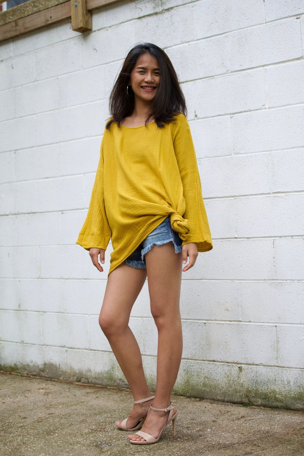 MALA handworks  Xia Long Blouse in Yellow