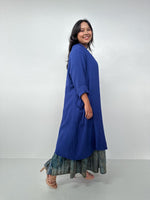 Mala Handworks Yara Open Cardigan in Indigo