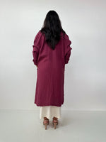 Mala Handworks Yara Open Cardigan in Merlot