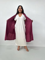 Mala Handworks Yara Open Cardigan in Merlot