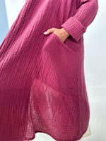 Mala Handworks Yara Open Cardigan in Merlot