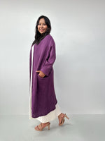 Mala Handworks Yara Open Cardigan in Plum